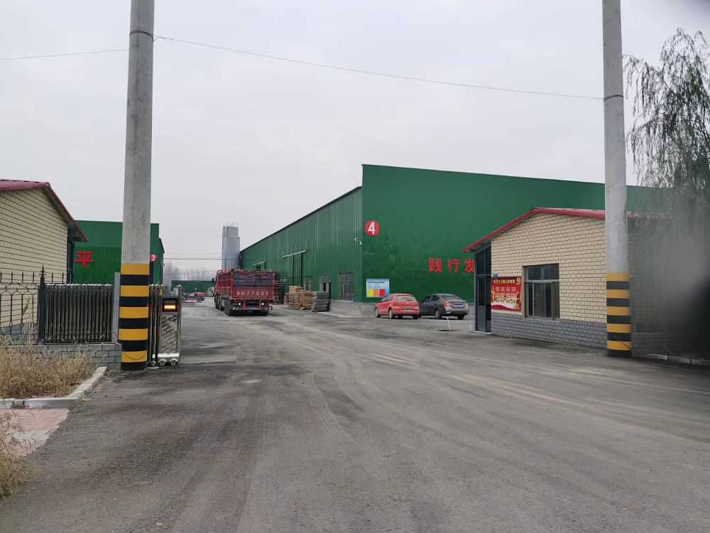 A corner of a cement pole factory