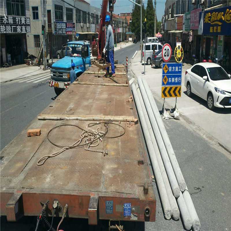 Shipped to Shanghai 12-meter national standard cement street light pole arrived smoothly